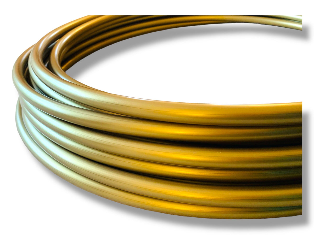 Champagne Gold Color-Shifting Collapsible Polypro Hula Hoop 5/8" or 3/4”