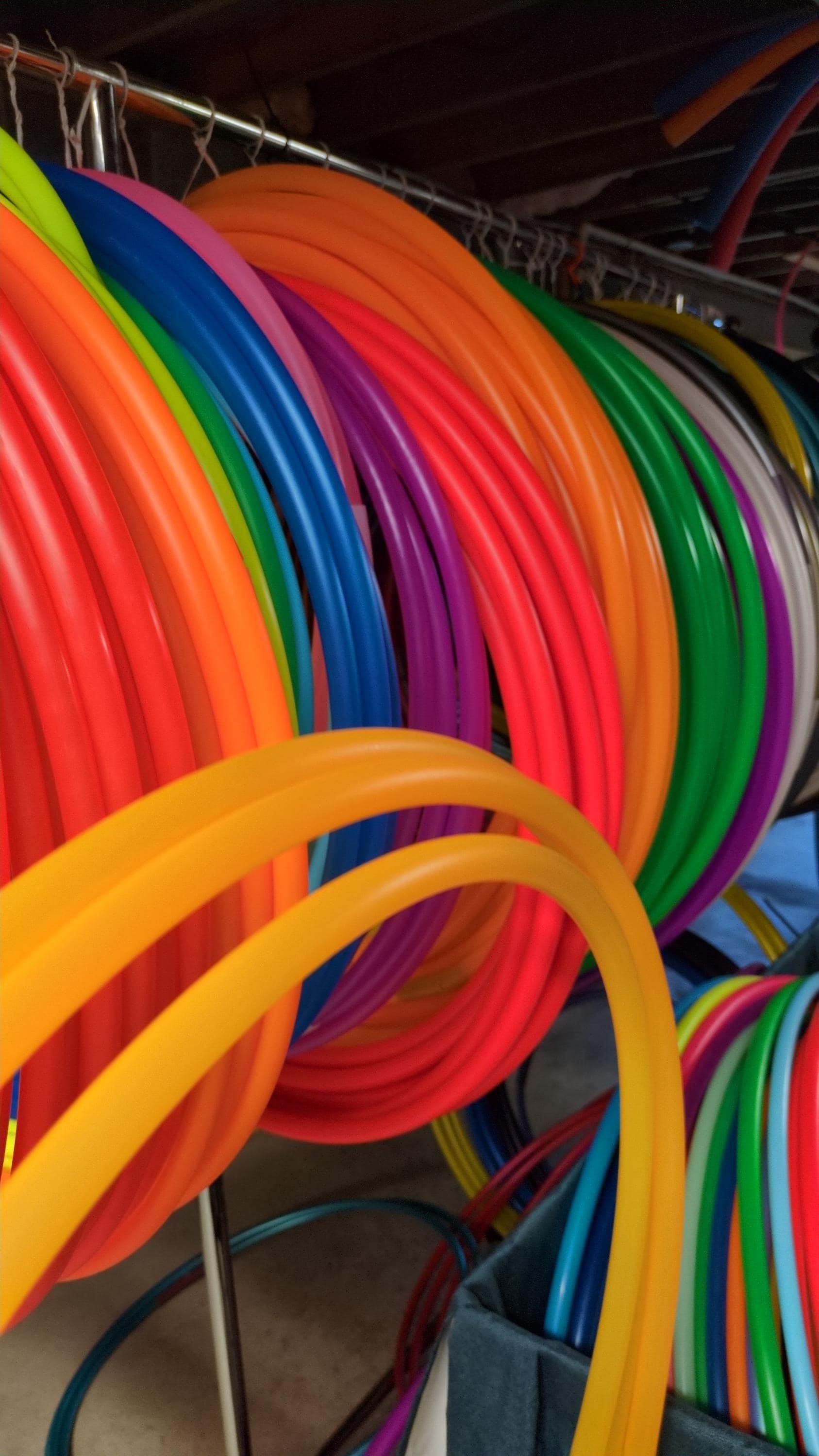 UV Reactive Orange Collapsible Polypro Hula Hoop 5/8" or 3/4”
