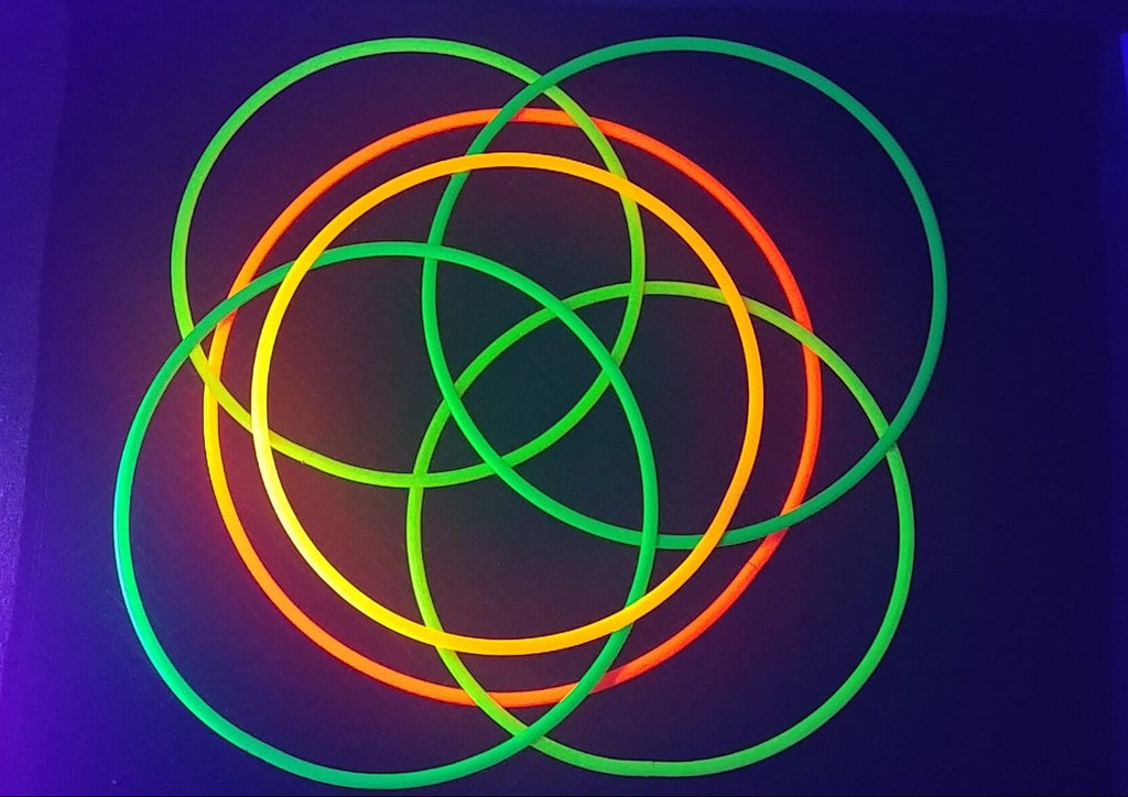 UV Reactive Blue Collapsible Polypro Hula Hoop 5/8" or 3/4”