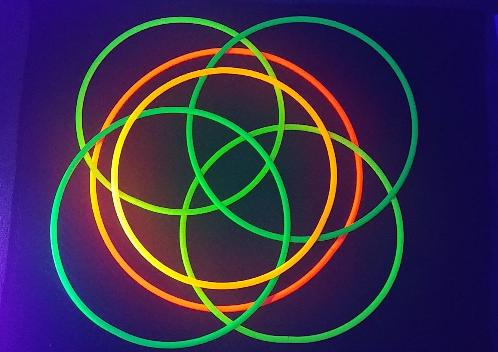 UV Reactive Green Collapsible Polypro Hula Hoop 5/8" or 3/4”