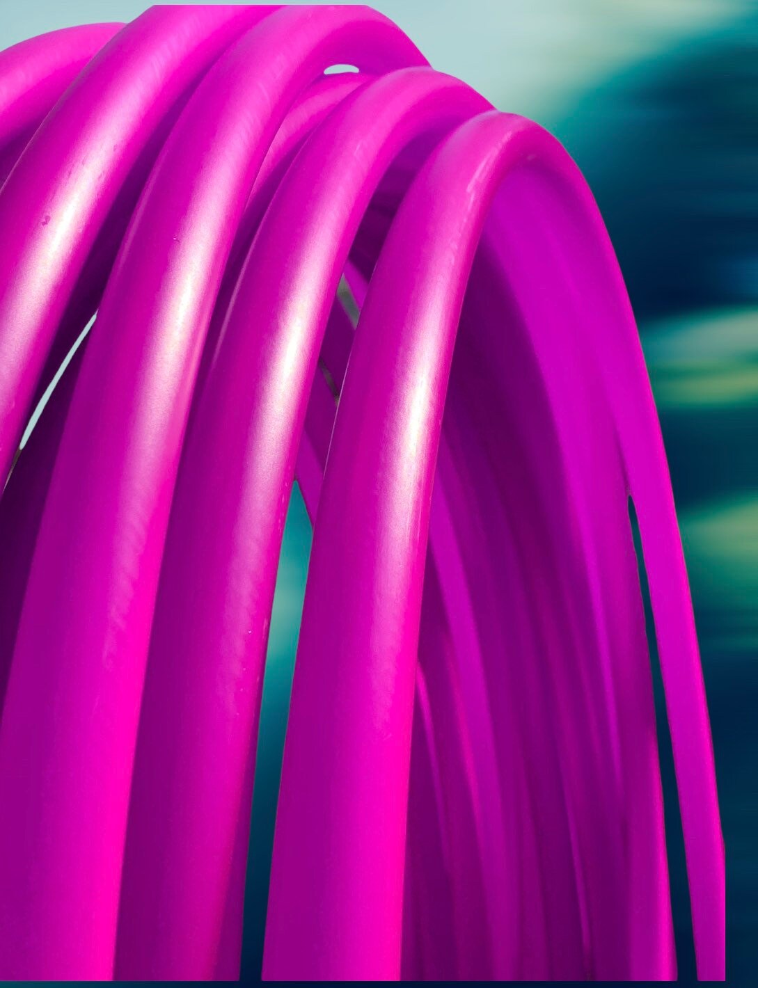 UV Reactive Fuchsia Purple Collapsible Polypro Hula Hoop 5/8" or 3/4”