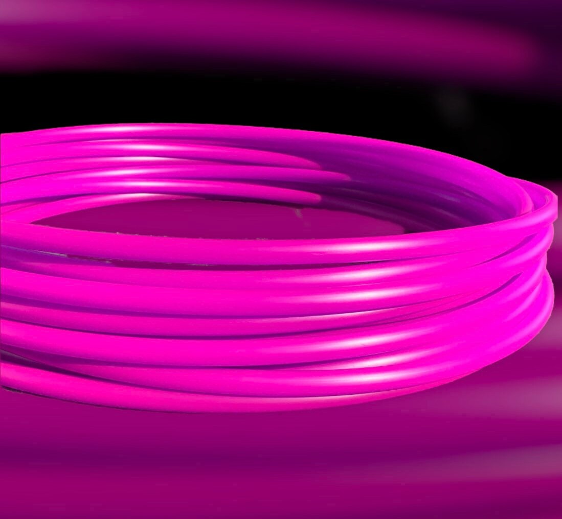UV Reactive Fuchsia Purple Collapsible Polypro Hula Hoop 5/8" or 3/4”