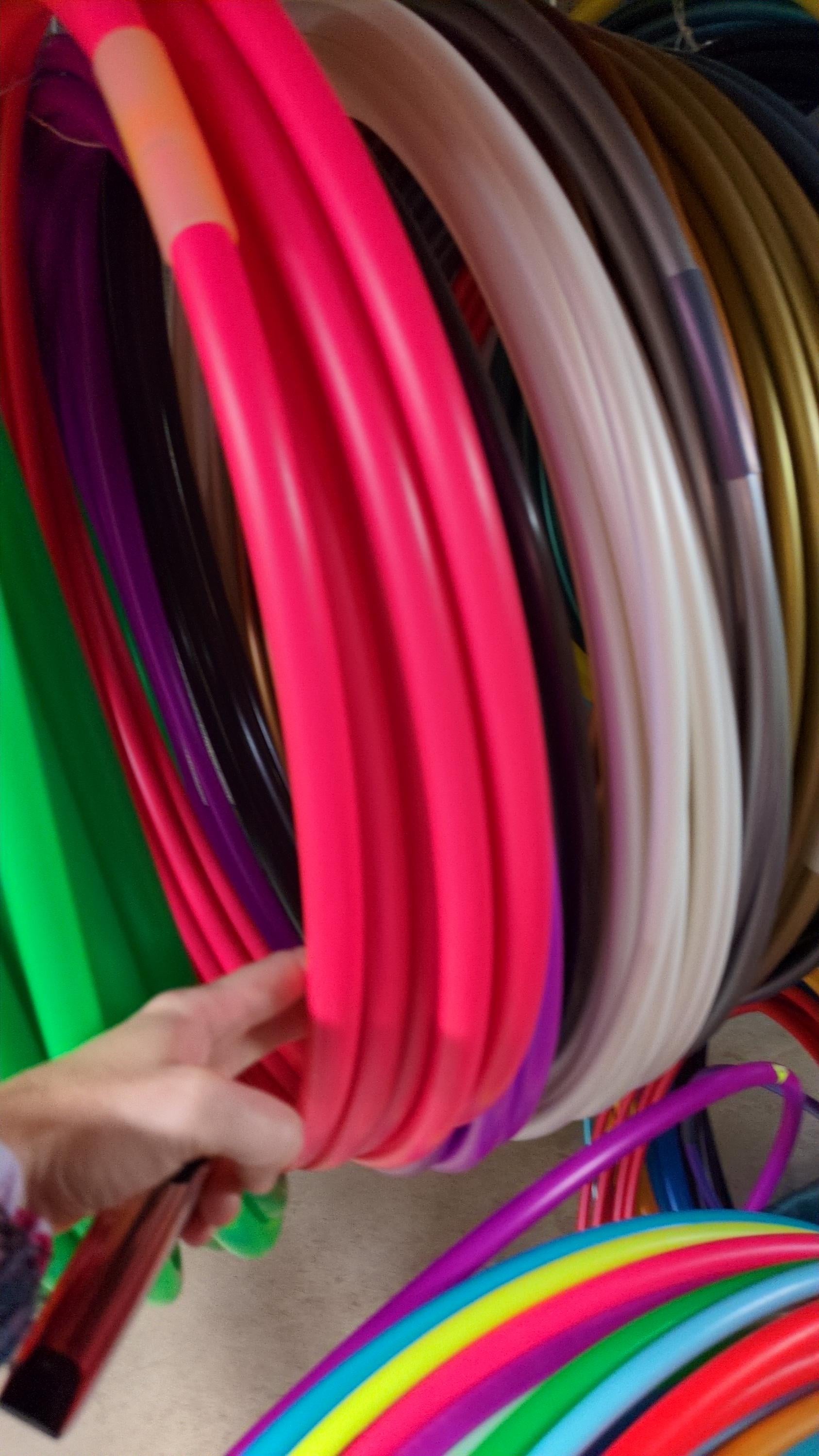 UV Reactive Pink Collapsible Polypro Hula Hoop 5/8" or 3/4”