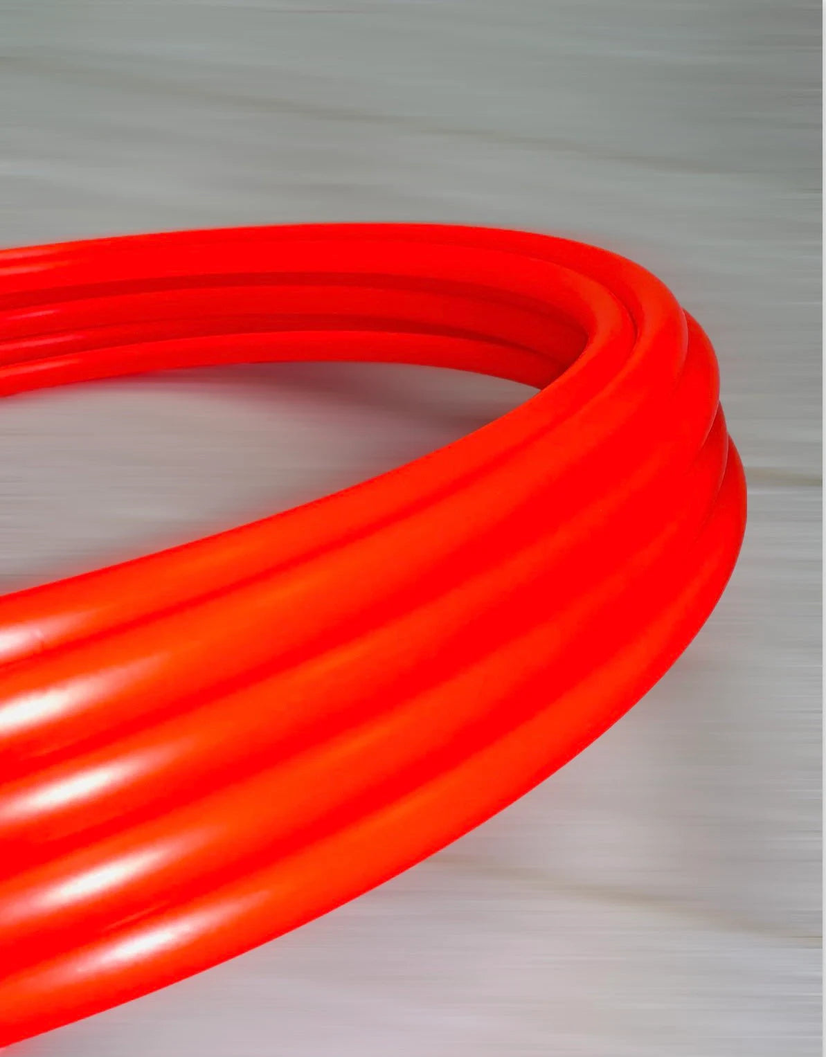 UV Reactive Red (Fire Orange) Collapsible Polypro Hula Hoop 5/8" or 3/4”