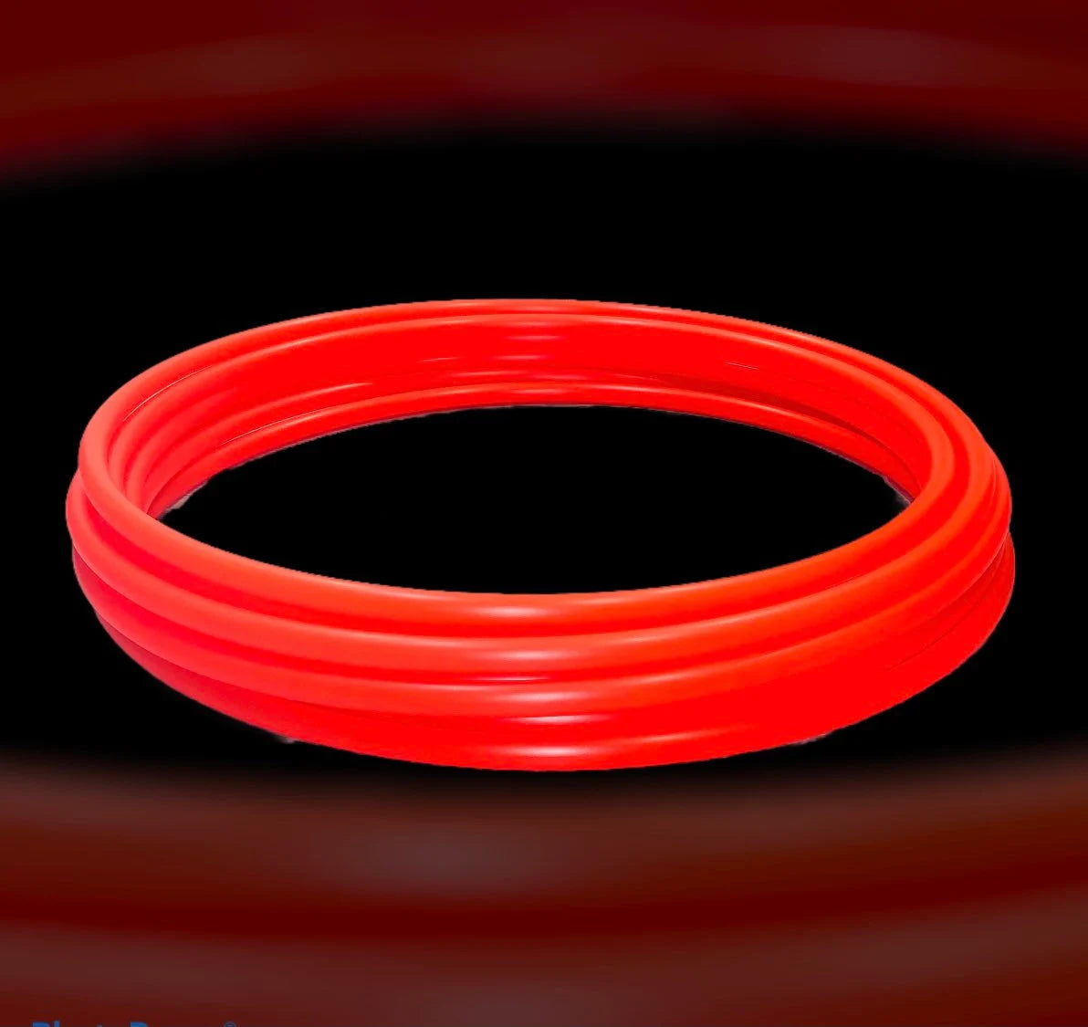 UV Reactive Red (Fire Orange) Collapsible Polypro Hula Hoop 5/8" or 3/4”