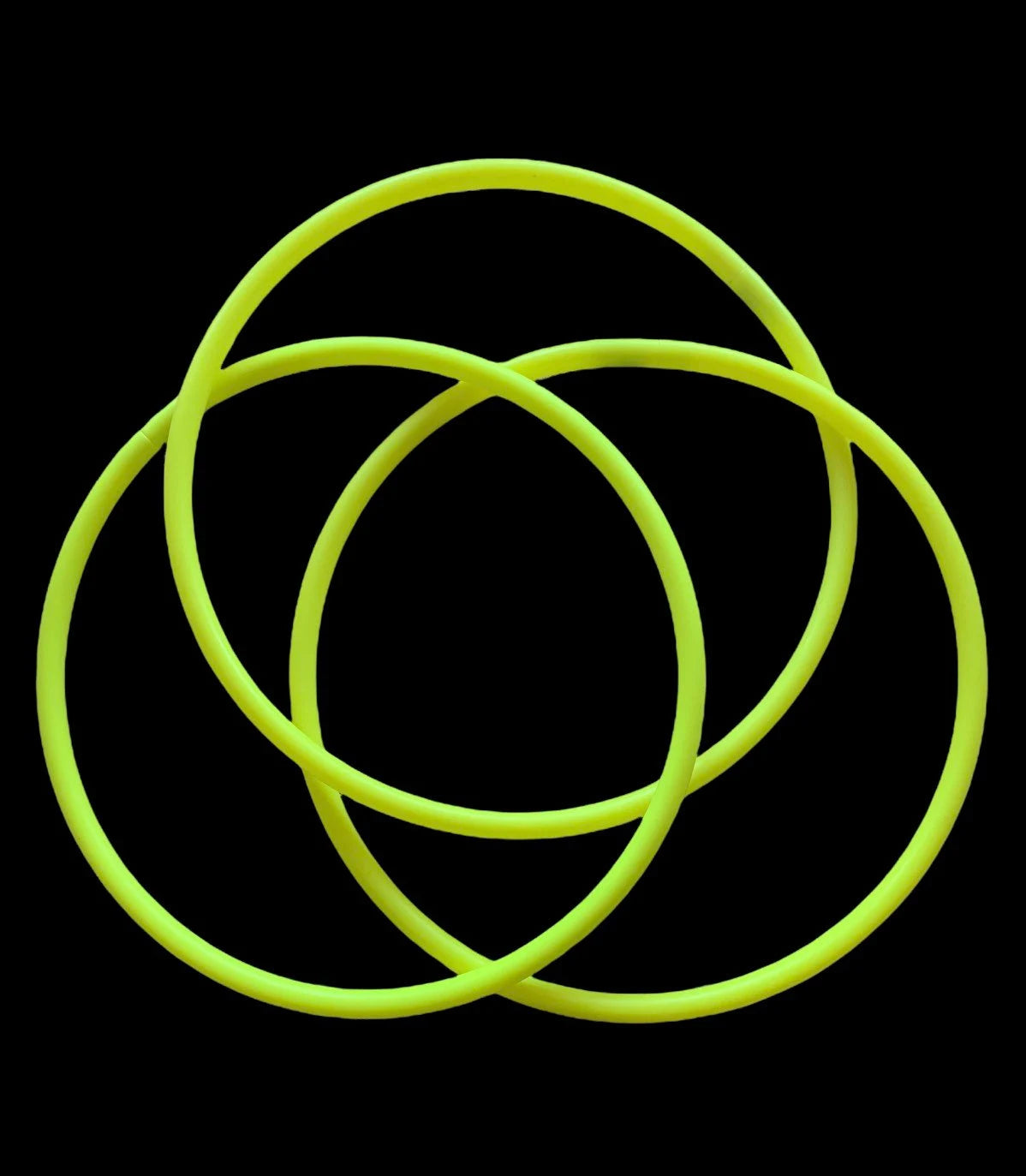 UV Reactive Yellow Collapsible Polypro Hula Hoop 5/8" or 3/4”
