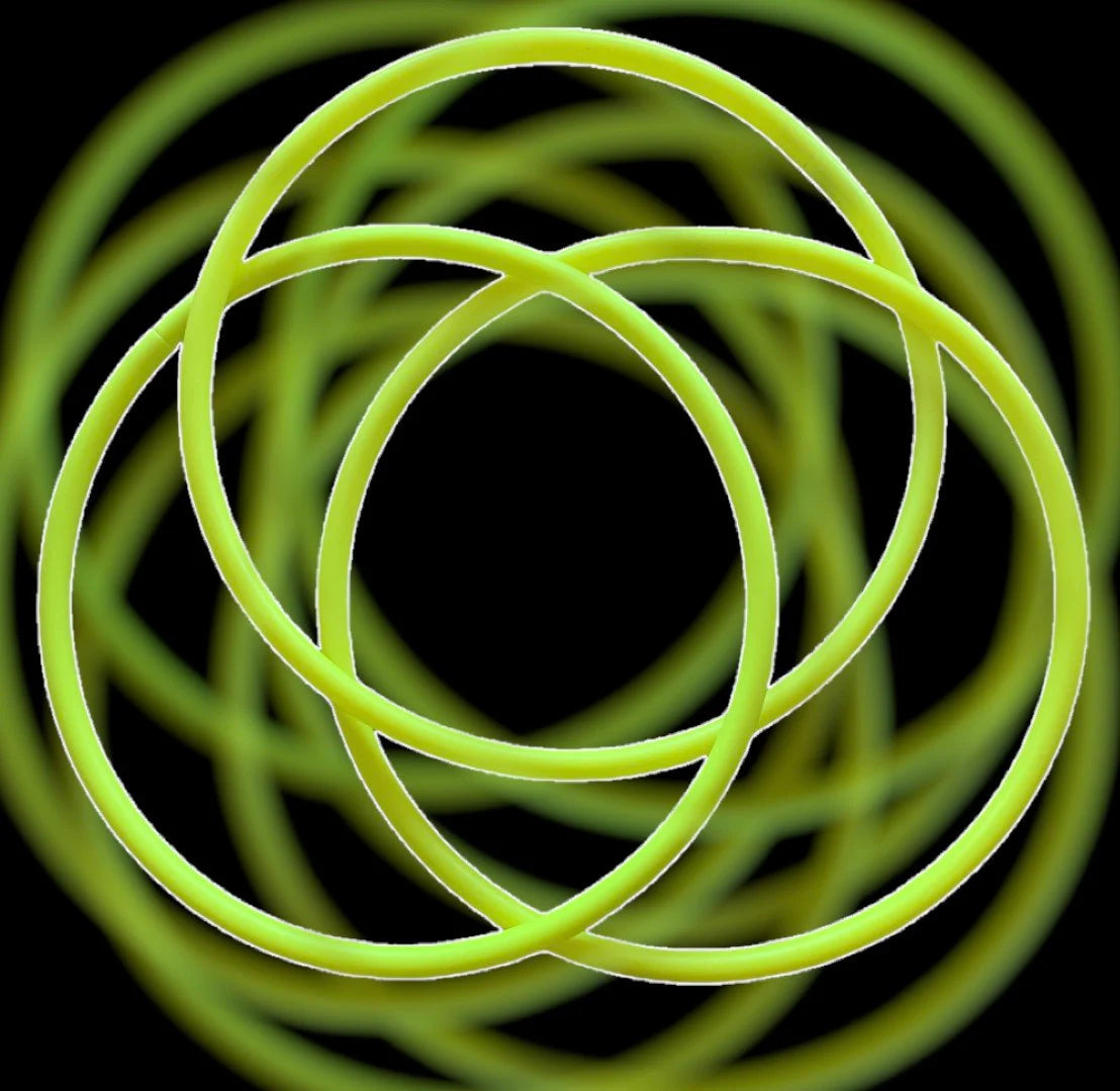 UV Reactive Yellow Collapsible Polypro Hula Hoop 5/8" or 3/4”